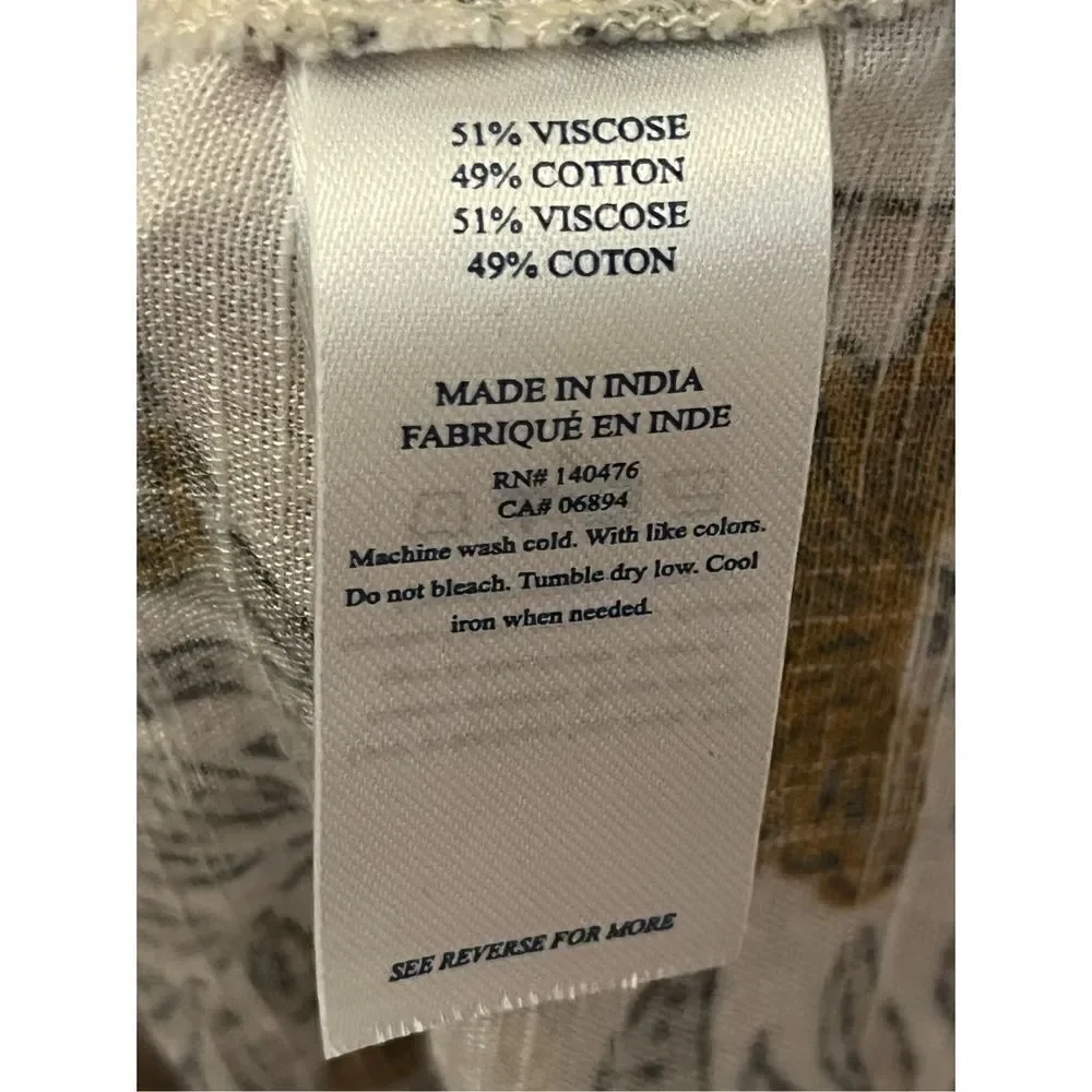 Faherty Juliet Button Down Blouse M - Picture 5 of 6